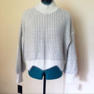 FRNCH Knit Metallic Crop Sweater Size S/M